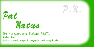 pal matus business card